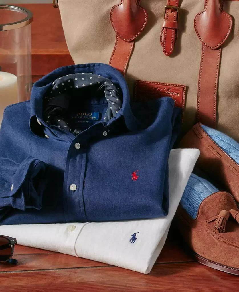商品Ralph Lauren|男士经典版型亚麻衬衫 多款配色,价格¥1028,第4张图片详细描述