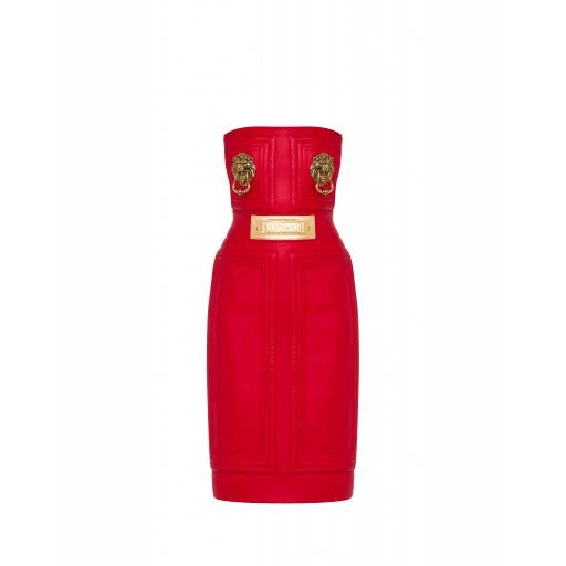 商品Moschino|Baroque Furnishings Nappa Leather Dress,价格¥36254,第1张图片