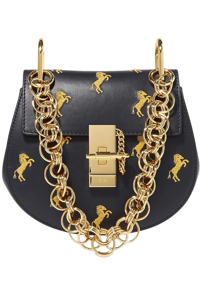 商品Chloé|Drew Bijou mini embroidered leather 单肩包,价格¥8952,第1张图片