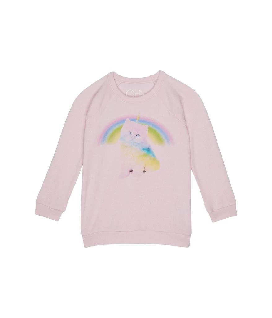 商品Chaser|Rainbow Unicorn Kitty Recycled Bliss Knit Pullover (Little Kids/Big Kids),价格¥347,第1张图片