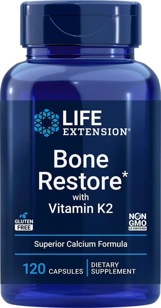 商品Life Extension|Life Extension Bone Restore* Calcium Supplement with Vitamin K2 (120 capsules),价格¥131,第1张图片