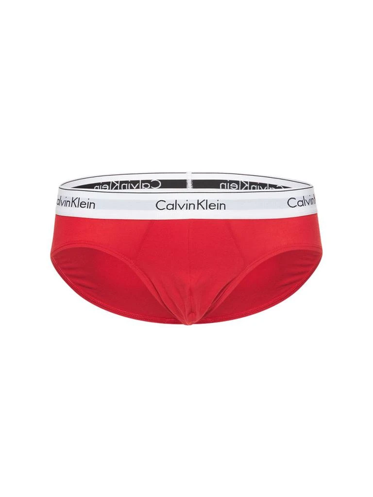 商品Calvin Klein|Pack Of 3 Logo Band Cotton Briefs,价格¥293,第5张图片详细描述