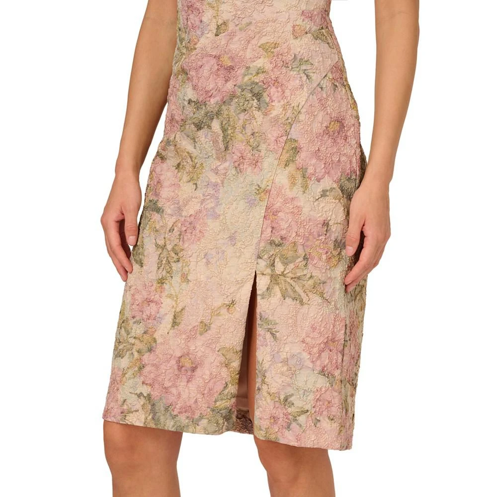 商品Adrianna Papell|Women's Floral Matelasse Square-Neck Dress,价格¥1415,第4张图片详细描述