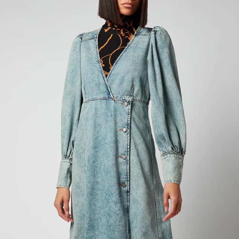 商品Ganni|Ganni Women's Light Tint Denim Midi Dress,价格¥592,第3张图片详细描述