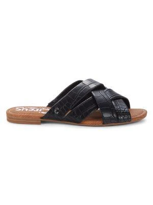 商品Sam Edelman|Burnett Textured Faux Leather Sandals,价格¥148,第1张图片
