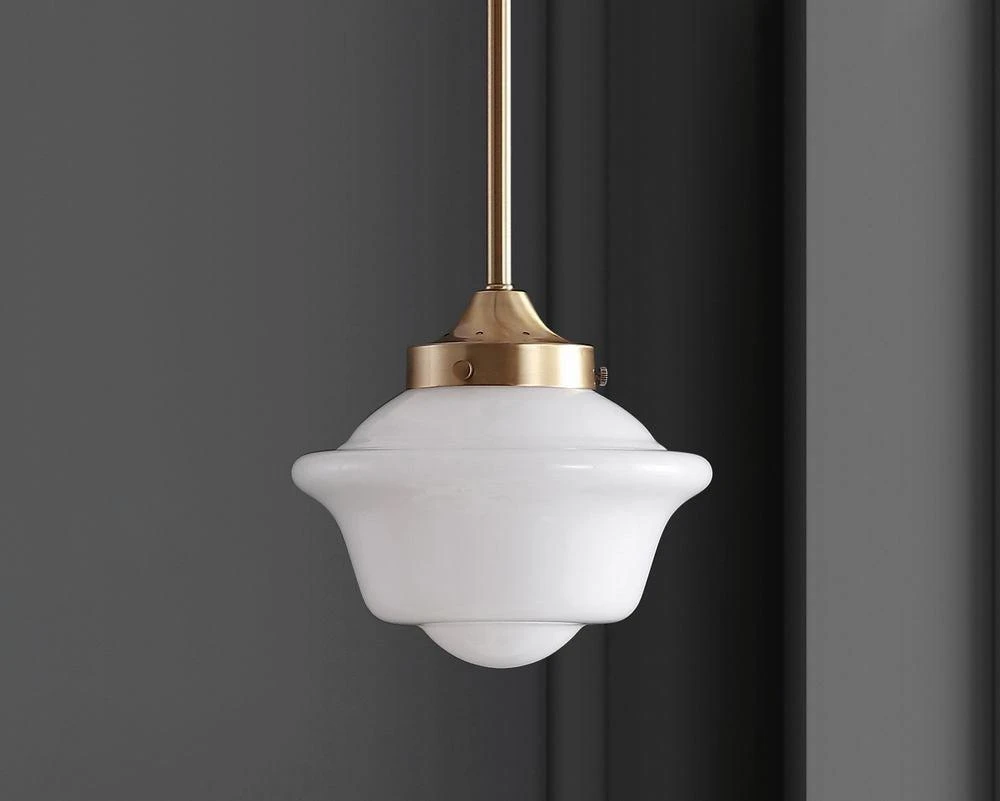 商品JONATHAN Y|Kurtz 7.2" Adjustable Drop Metal/Glass LED Pendant,价格¥620,第5张图片详细描述