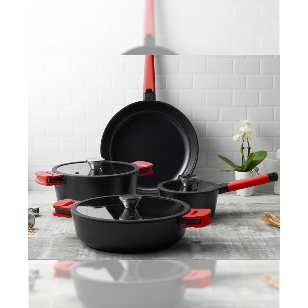 Noir 7-Pc. Cast Aluminum Cookware Set with Removable Handles 商品