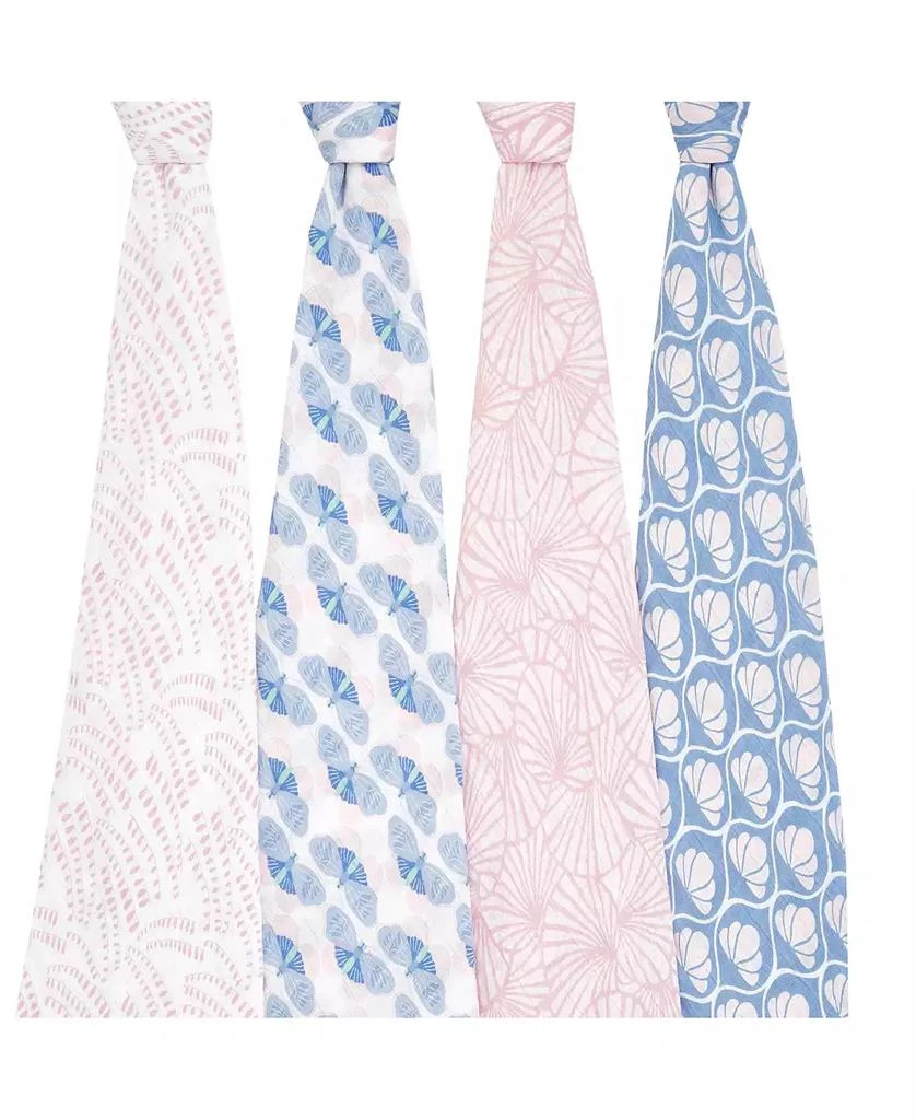 商品aden + anais|Baby Girls Deco Swaddle Blankets, Pack of 4,价格¥411,第2张图片详细描述