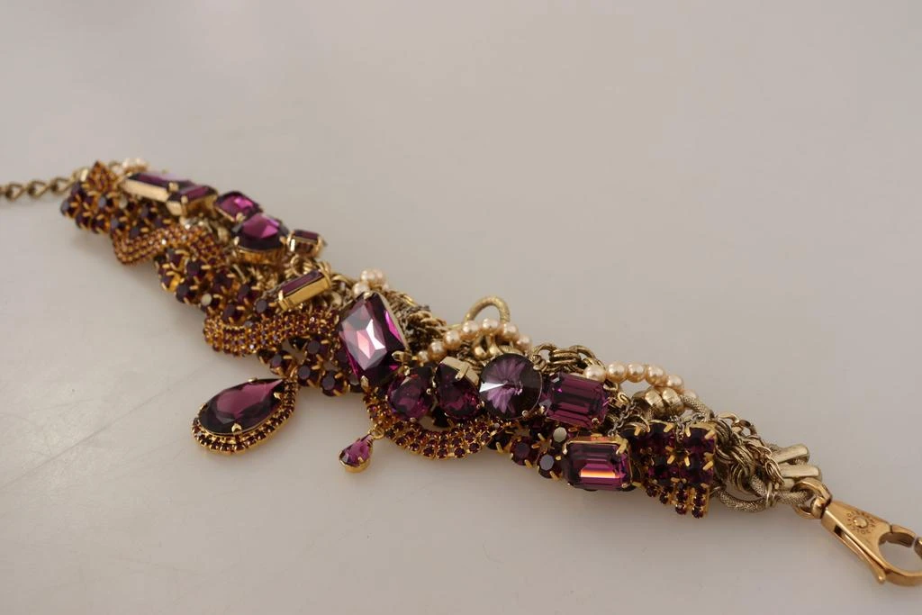 Dolce & Gabbana Gold Brass Sicily Purple Crystal Necklace 商品