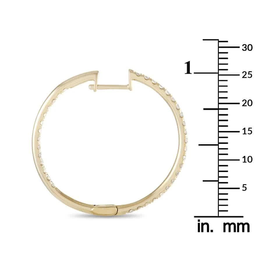 商品LB Exclusive|14K Yellow Gold 1.0ct Diamond Hoop Earrings,价格¥10035,第3张图片详细描述