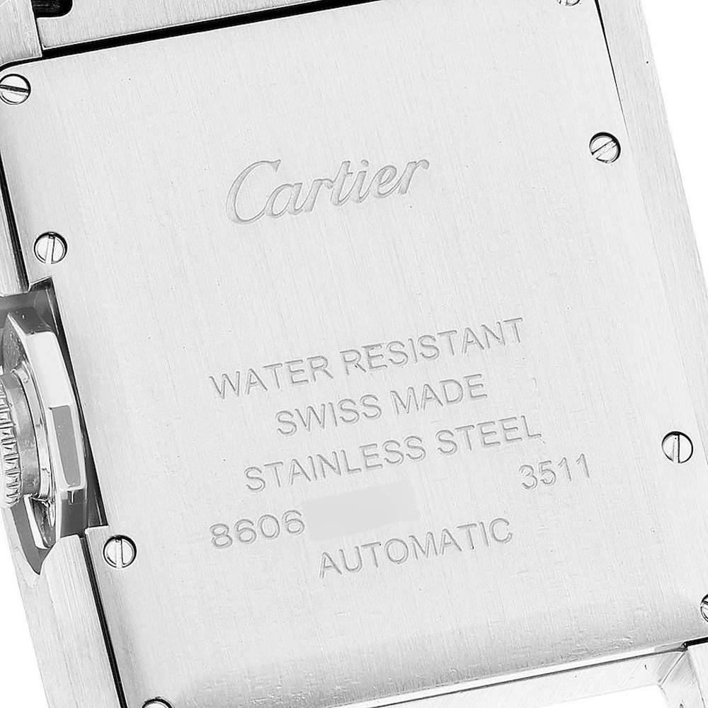 Cartier Silver Stainless Steel Tank Anglaise W5310009 Automatic Men's Wristwatch 30 mm商品第5张图片规格展示