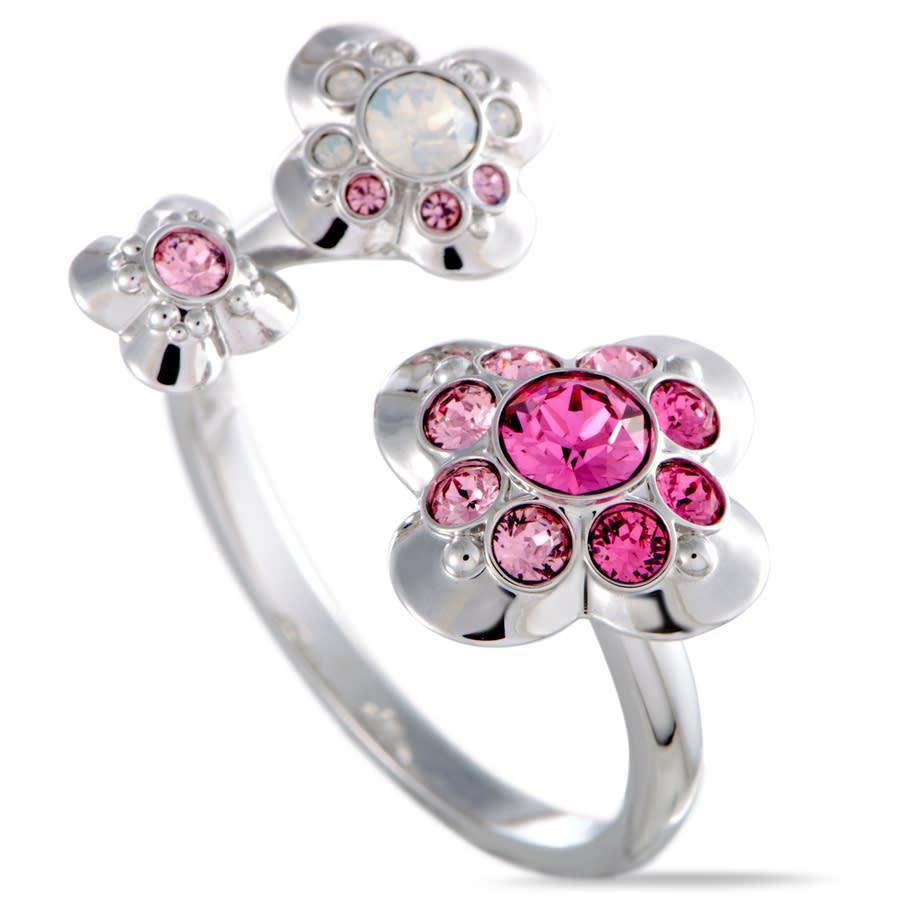 商品Swarovski|Cherie Pink and Clear Crystal Open Flower Ring,价格¥185,第1张图片