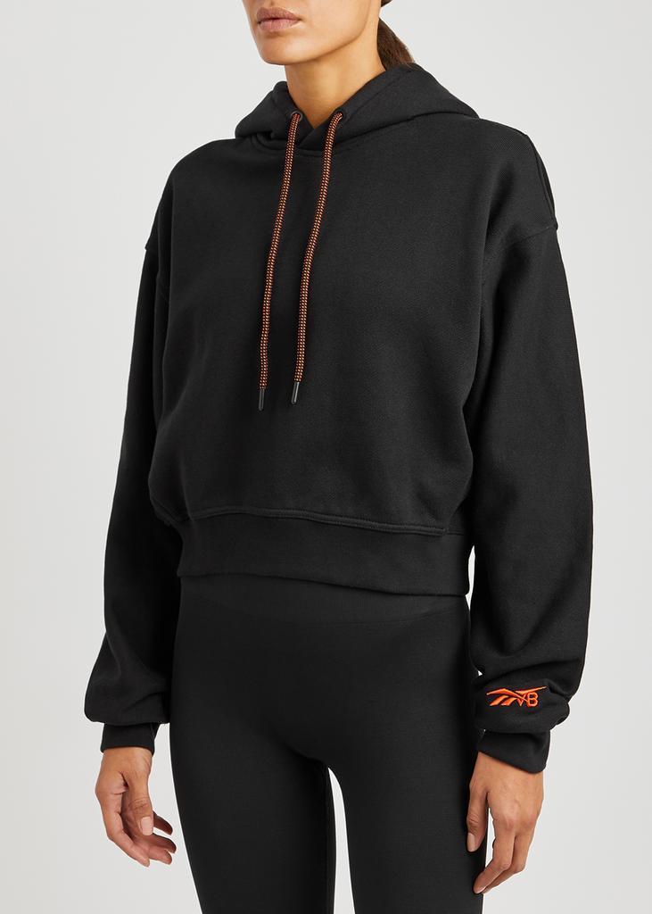 商品Reebok|Logo hooded cropped cotton sweatshirt,价格¥1206,第4张图片详细描述