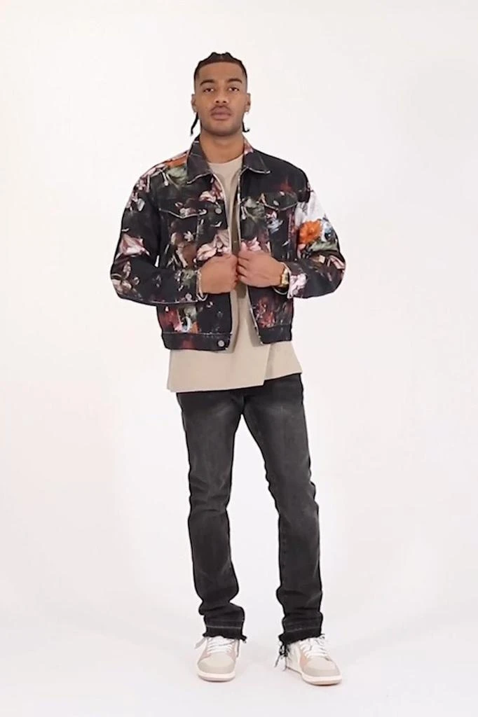 商品MNML|Floral Trucker Jacket - Multi,价格¥254,第3张图片详细描述