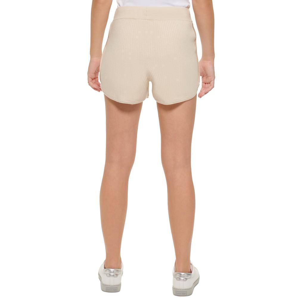 商品Calvin Klein|Women's Ribbed-Knit Drawstring Shorts,价格¥221,第4张图片详细描述