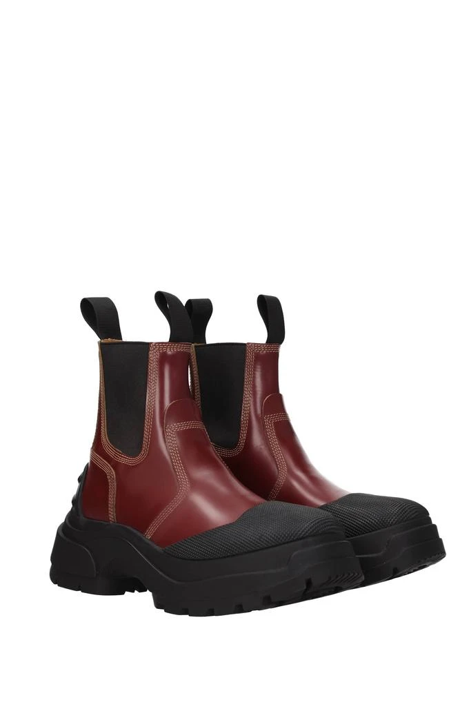 商品MAISON MARGIELA|Ankle boots Leather Red Bordeaux,价格¥3952,第2张图片详细描述