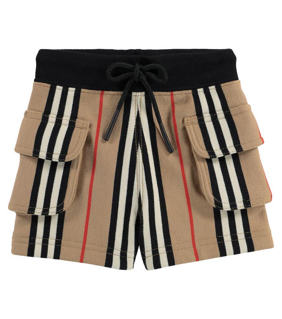 商品Burberry|Baby Icon Stripe棉质针织短裤,价格¥966,第1张图片