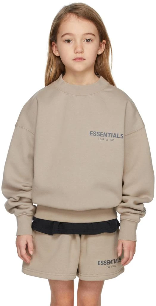 商品Essentials|Kids Tan Pullover Sweatshirt,价格¥394,第2张图片详细描述