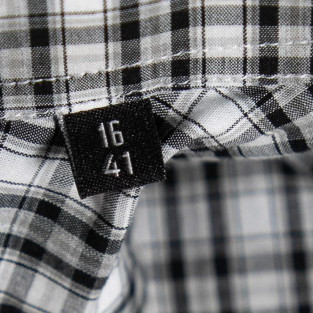 Givenchy Monochrome Checkered Cotton Button Front Shirt L 商品