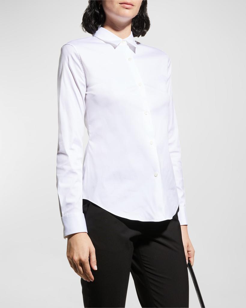 商品Theory|Tenia Long-Sleeve Blouse,价格¥1726,第1张图片