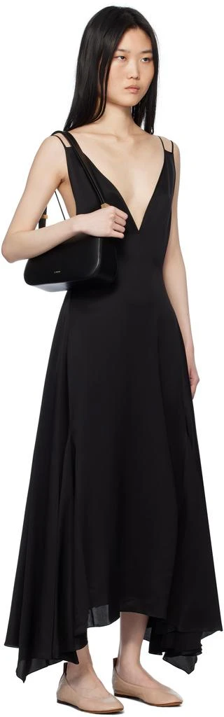 商品Lanvin|Black Silk Bowling Midi Dress,价格¥11619,第2张图片详细描述