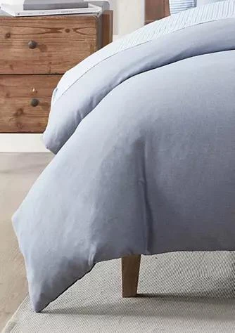 商品Eddie Bauer|Bauer Herringbone 2 Piece Solid Reversible Duvet Cover Set,价格¥1355,第1张图片
