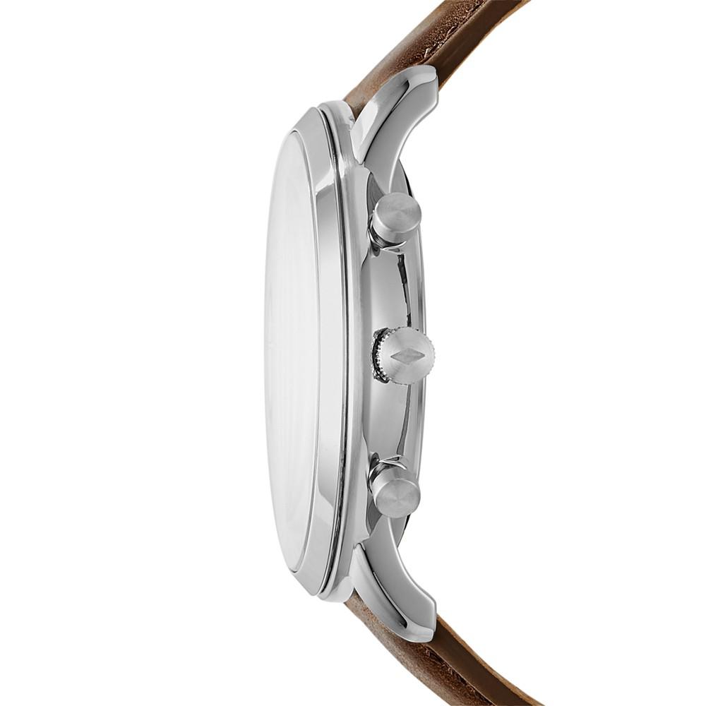 Men's Neutra Chronograph Brown Leather Strap Watch 44mm商品第2张图片规格展示