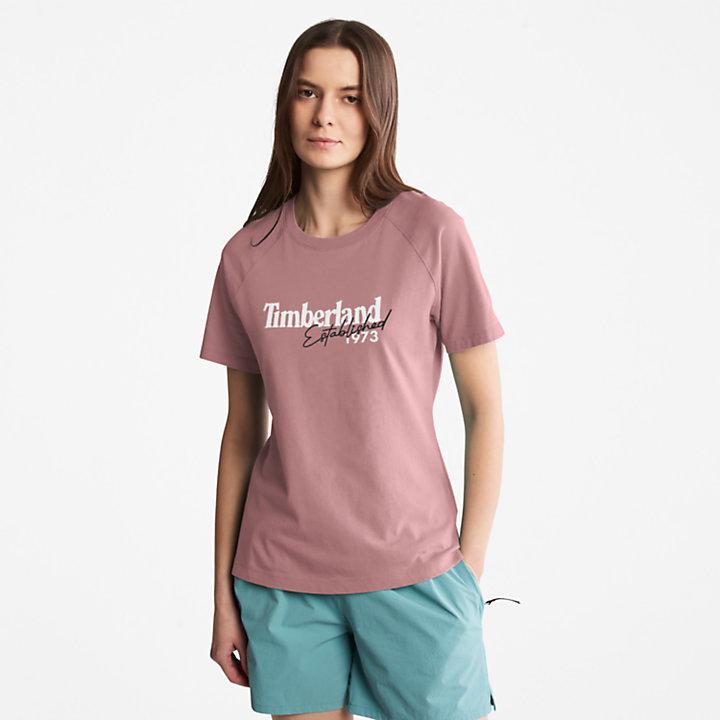 商品Timberland|Raglan-sleeve Logo T-Shirt for Women in Pink,价格¥116,第1张图片