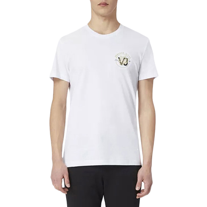 VERSACE JEANS 范思哲牛仔 白色棉男士T恤 B3GTA76R-36610-003商品第4张图片规格展示