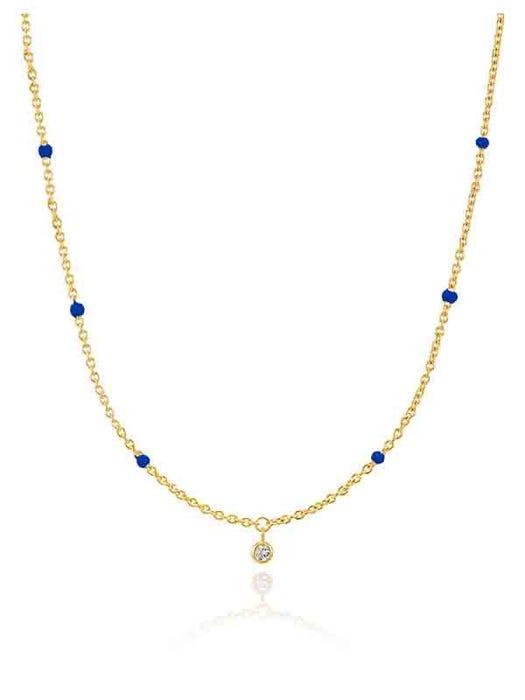 商品hyeres-lor|Silver 1 Stone Ball Chain Necklace,价格¥1255,第5张图片详细描述