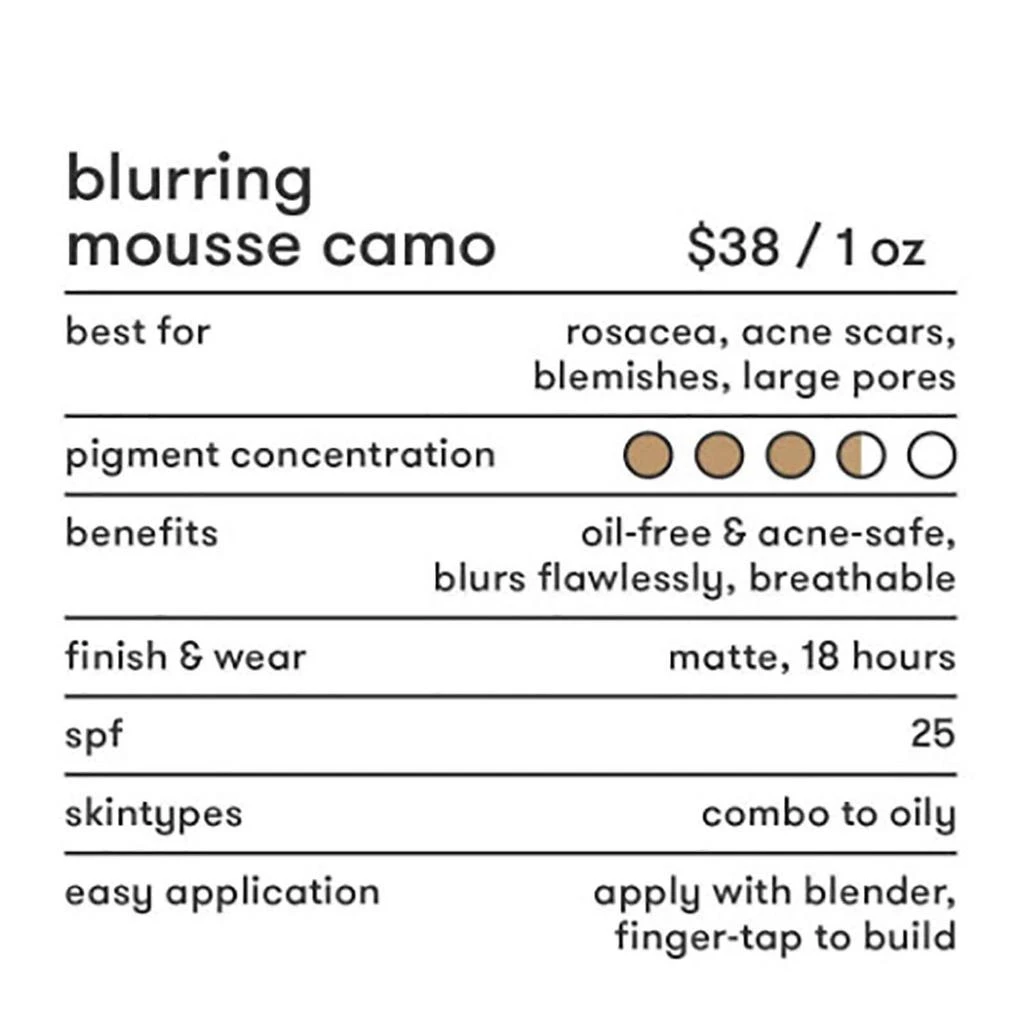 商品Dermablend|慕斯遮瑕粉底液,价格¥197,第4张图片详细描述