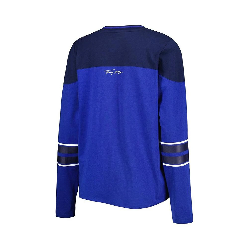商品Tommy Hilfiger|Women's Blue St. Louis Blues Abigail V-Neck Long Sleeve T-shirt,价格¥309,第3张图片详细描述