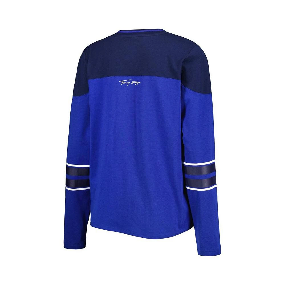 商品Tommy Hilfiger|Women's Blue St. Louis Blues Abigail V-Neck Long Sleeve T-shirt,价格¥307,第3张图片详细描述