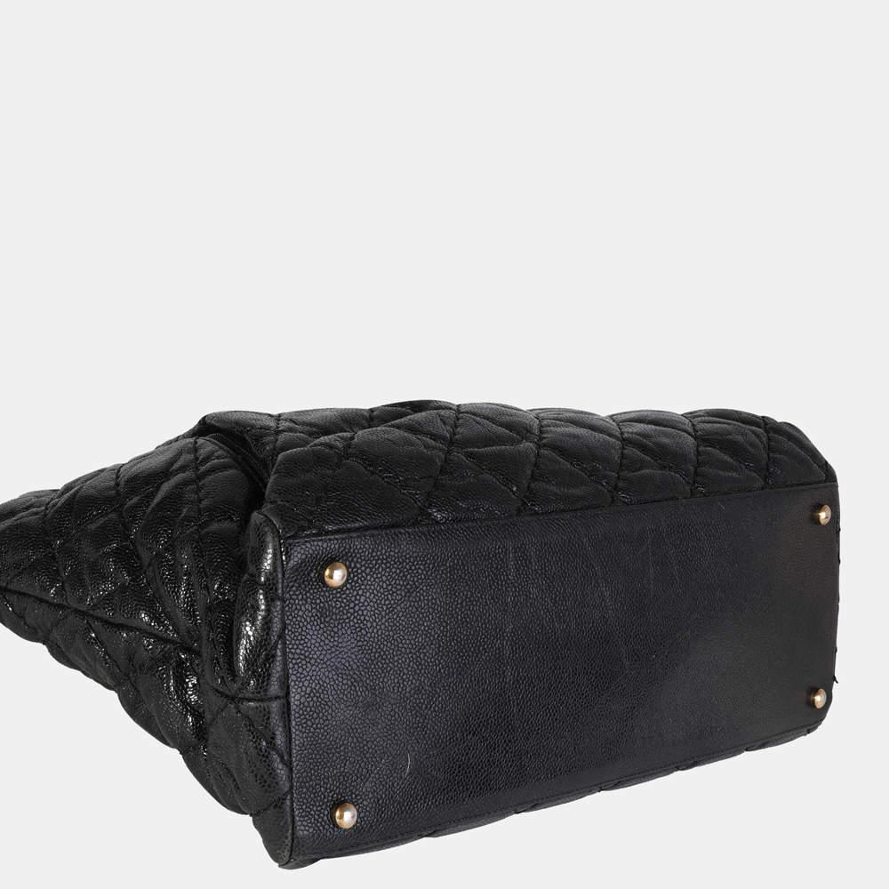 Chanel Black Glazed Caviar Leather CC Crave Shoulder Bag商品第4张图片规格展示