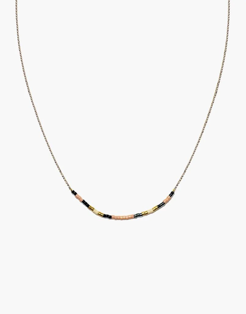 商品Madewell|Cast of Stones Beaded Intention Necklace in Peach Multicolor,价格¥191,第1张图片