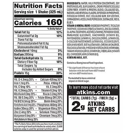 商品Atkins|Atkins 15g Keto Protein Shake, Strawberry 11 fl. oz.,15 pk.,价格¥177,第2张图片详细描述