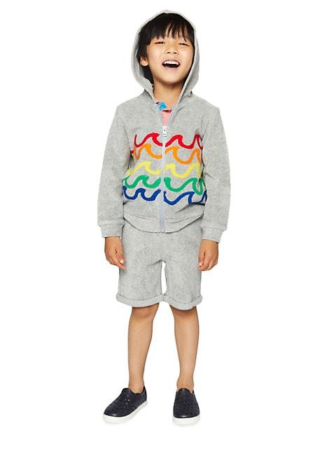 Little Boy's 2-Piece French Terry Hoodie & Shorts Set商品第6张图片规格展示