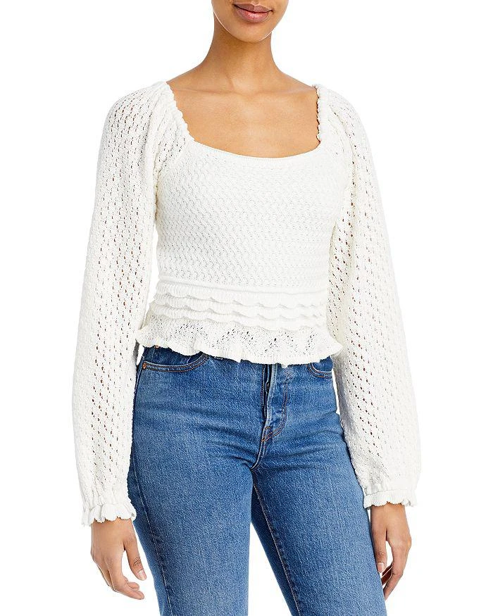 商品AQUA|Pointelle Knit Sweater - 100% Exclusive,价格¥145,第1张图片