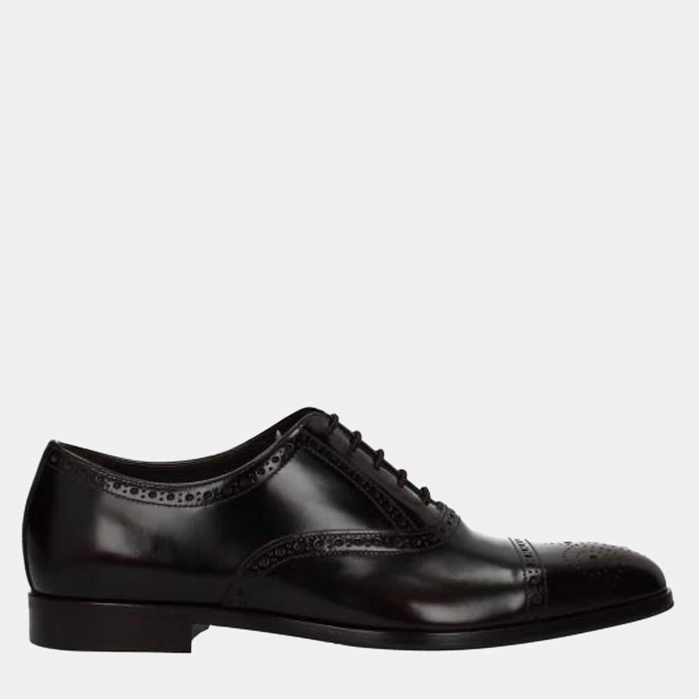 Prada Black Leather Details Derby Shoes Size US 10 EU 40.5商品第1张图片规格展示