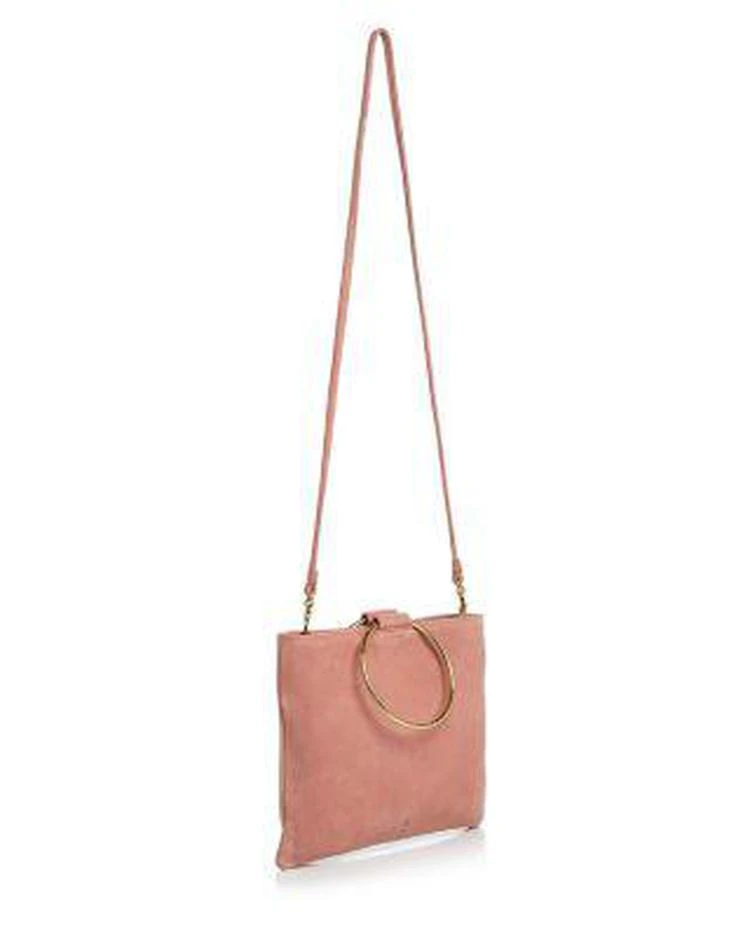 商品THACKER|Le Pouch 麂皮圆环手提斜挎包,价格¥771,第4张图片详细描述