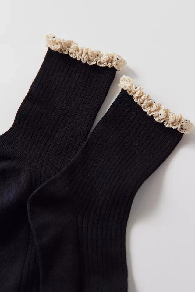 商品Urban Outfitters|Ribbed Ruffle Ankle Sock,价格¥15,第2张图片详细描述