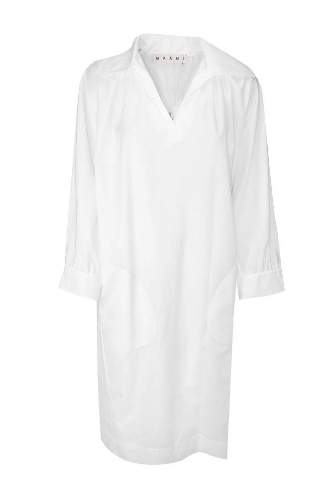 商品Marni|Marni Split-Neck Midi Shirt Dress,价格¥2826,第1张图片