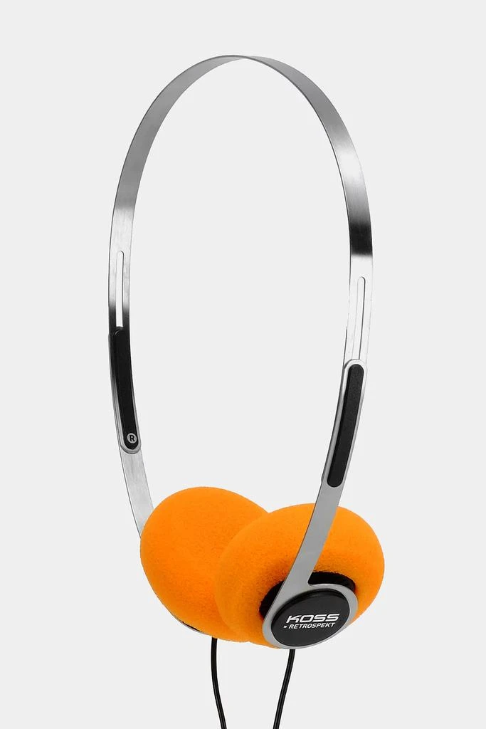 商品Retrospekt|Koss X Retrospekt P/21 Retro Orange Foam On-Ear Headphones,价格¥267,第2张图片详细描述