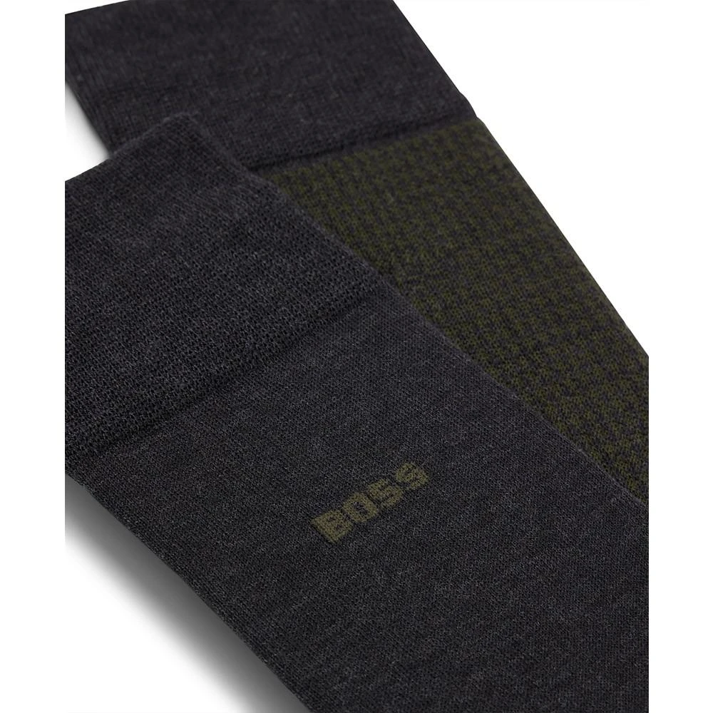 商品Hugo Boss|Men's Regular-Length Socks, Pack of Two,价格¥117,第2张图片详细描述