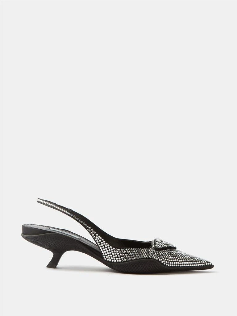 商品Prada|Crystal-embellished point-toe pumps,价格¥6102,第1张图片