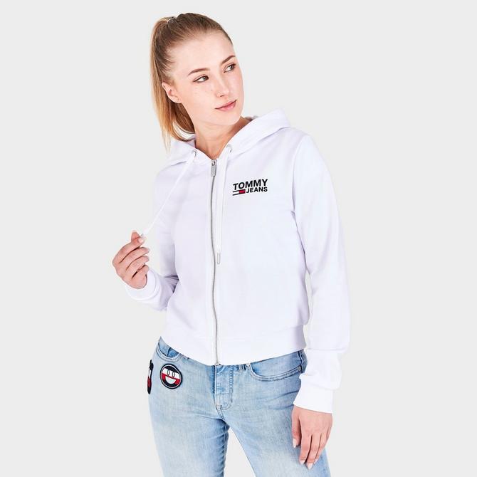 Women's Tommy Jeans Logo Full-Zip Hoodie商品第3张图片规格展示