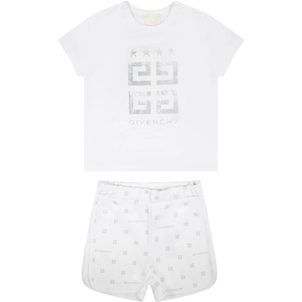 商品Givenchy|White Set For Babies With Logo,价格¥2111,第2张图片详细描述