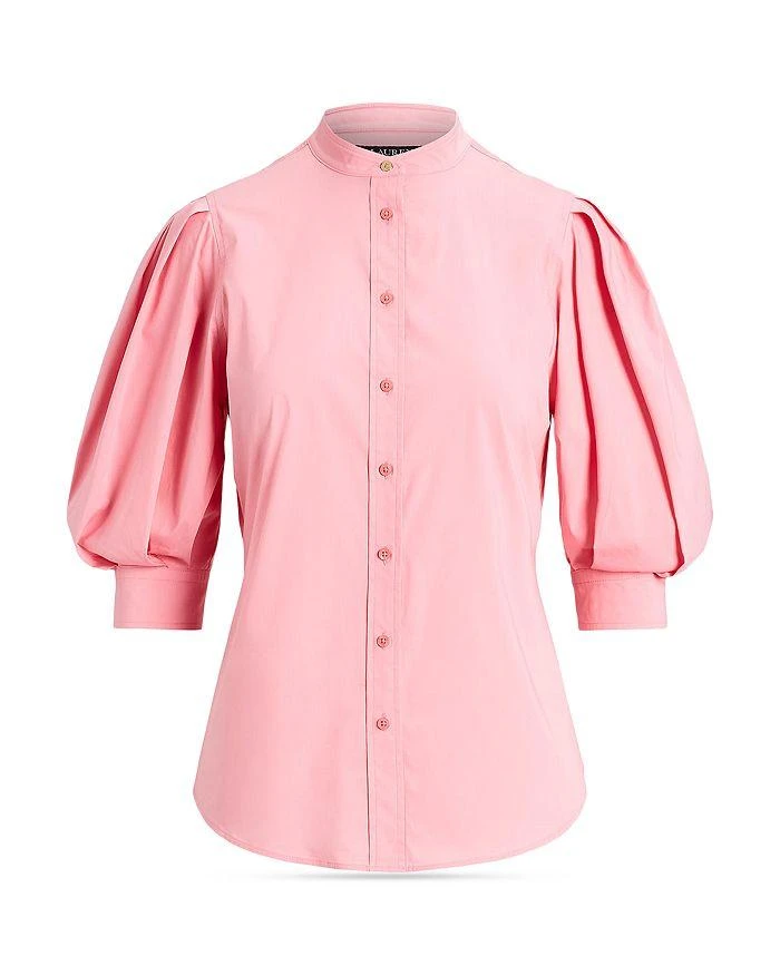 Button Front Blouson Sleeve Top 商品