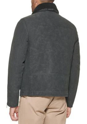 商品Tommy Hilfiger|Hilfiger Faux Leather Sherpa Collar Moto Jacket,价格¥435,第4张图片详细描述