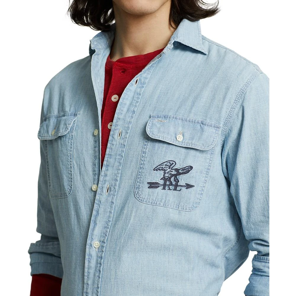 商品Ralph Lauren|Classic Fit Chambray Workshirt,价格¥386,第3张图片详细描述